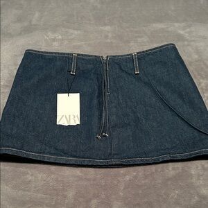 Zara denim mini skirt